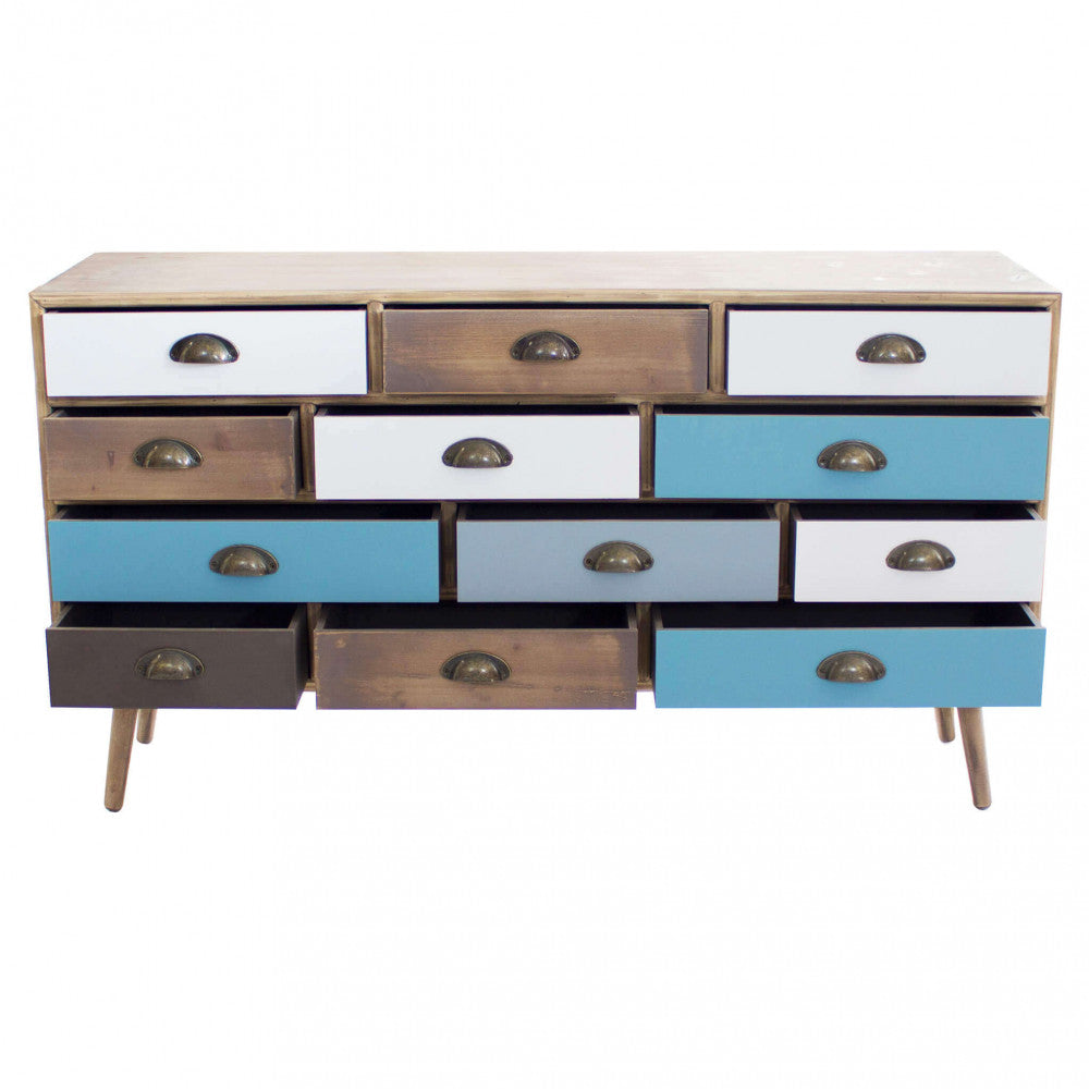 Cosma Cassettiera con Maniglie a Conchiglia Bronzate