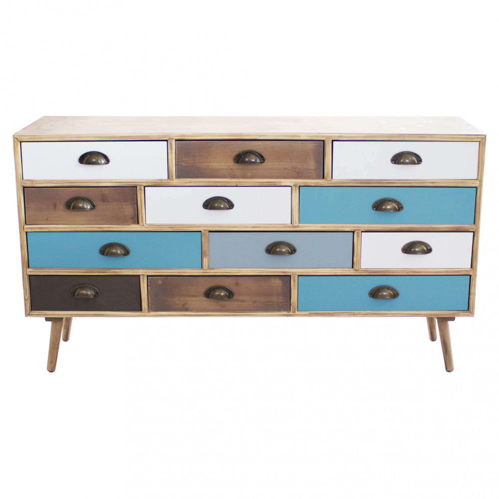 Cosma Cassettiera con Maniglie a Conchiglia Bronzate