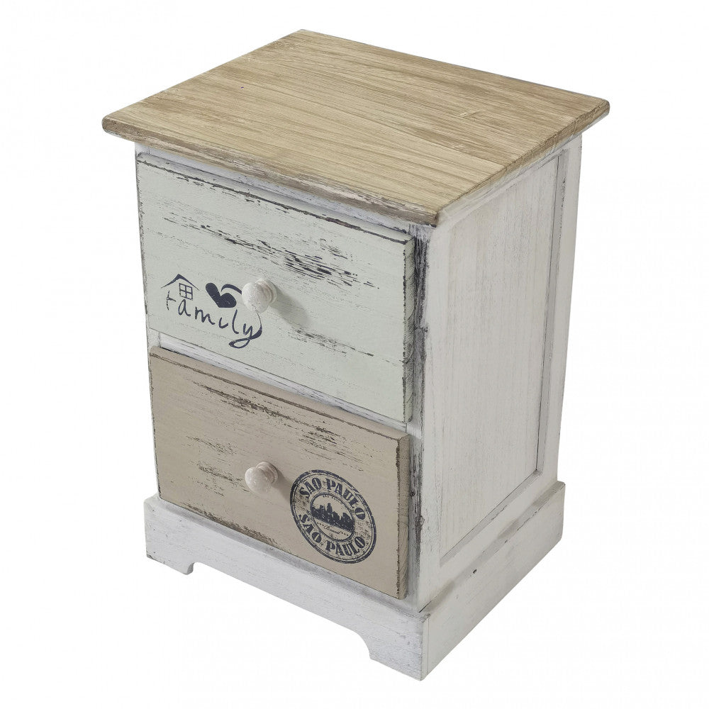 Mobiletto Bartolome 2 Cassetti in Legno - MB800426 - foto 3