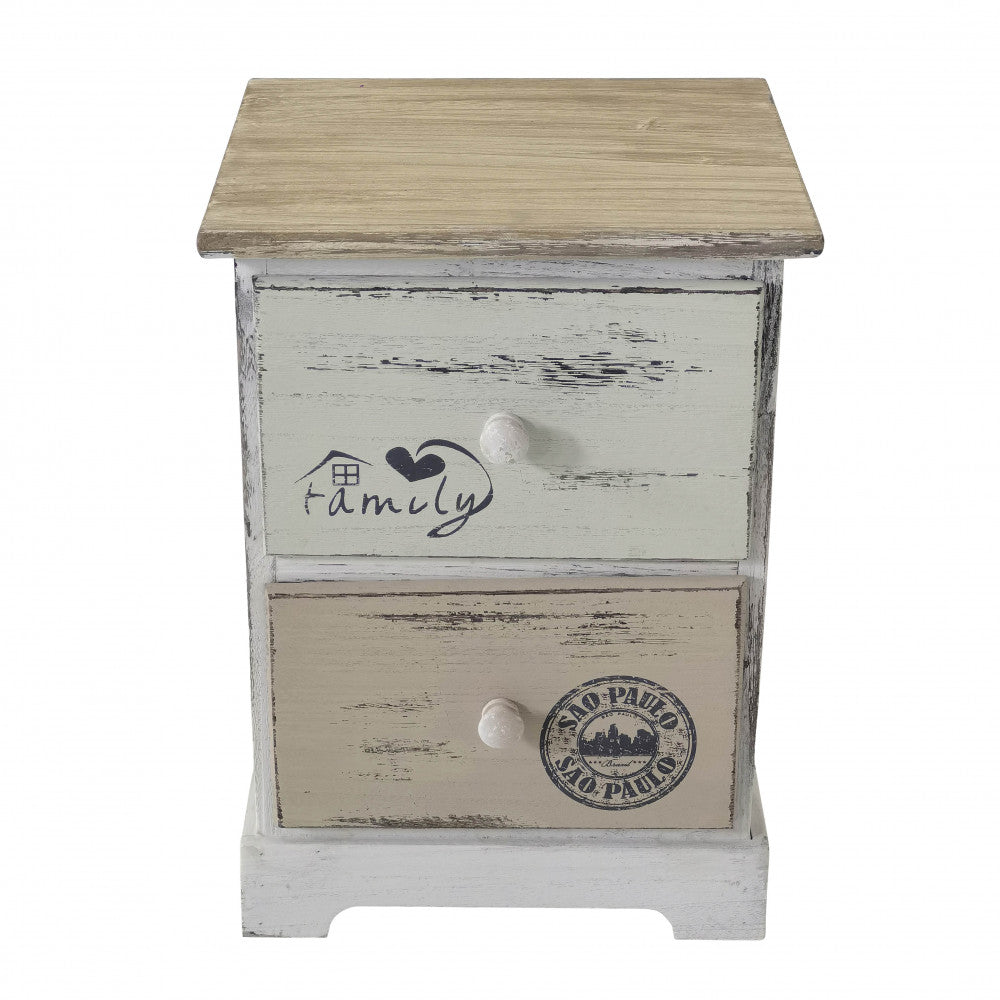Mobiletto Bartolome 2 Cassetti in Legno - MB800426 - foto 4