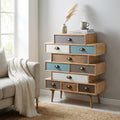 Cassettiera Cosma Kingston in legno multicolore
