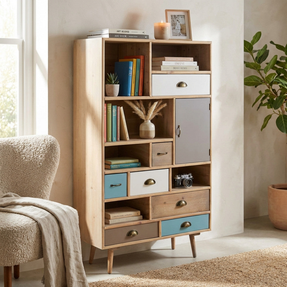 Cosma Cassettiera Mobiletto Perth con Dettagli Metallici