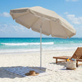 Ombrellone da Spiaggia Palo in Alluminio 220 cm Beige - OM807037-BEIG