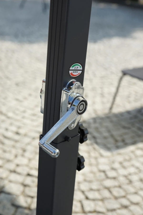 Ombrellone da giardino 300x300 cm in alluminio con telo grigio