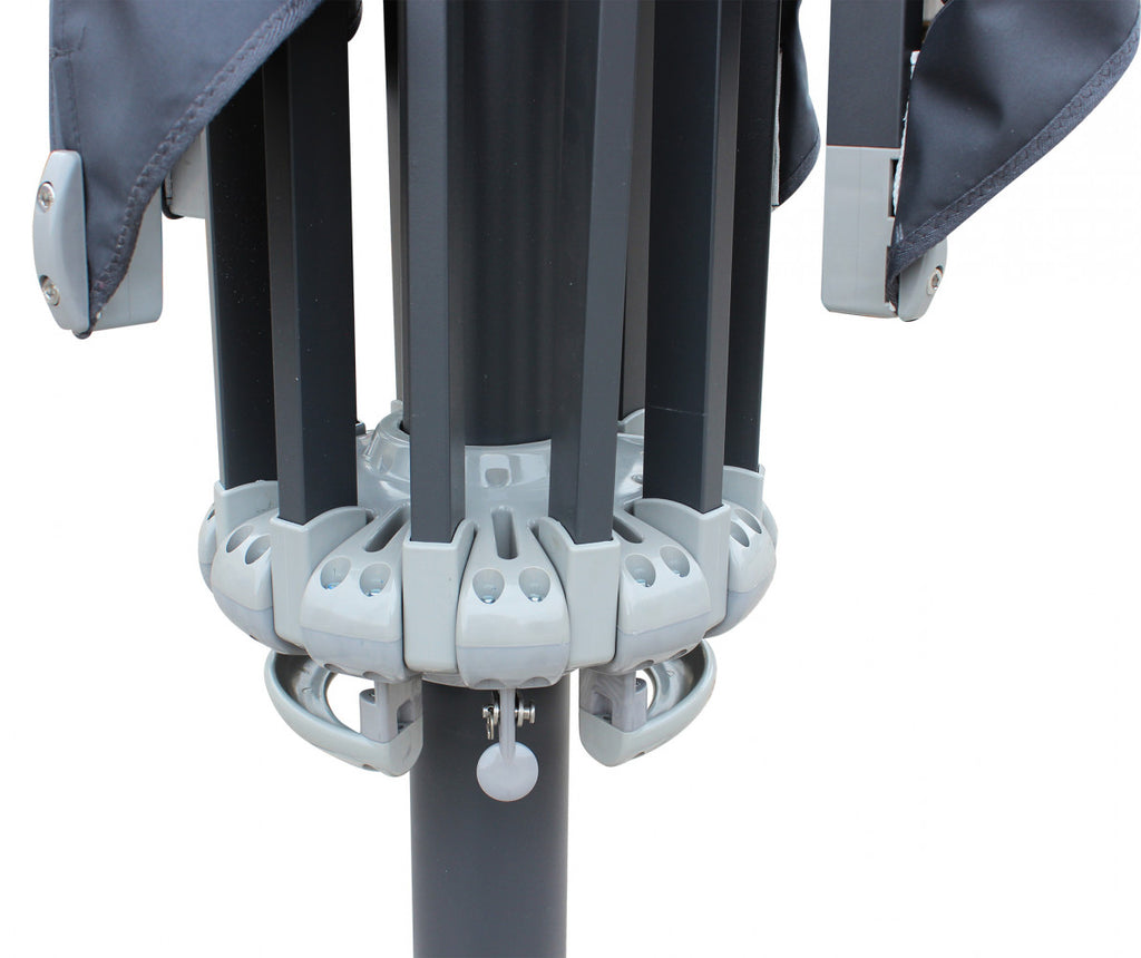 Ombrellone grande quadrato antracite per esterno