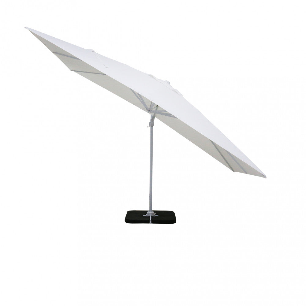 Ombrellone rettangolare 3x4 metri bianco con palo laterale a4