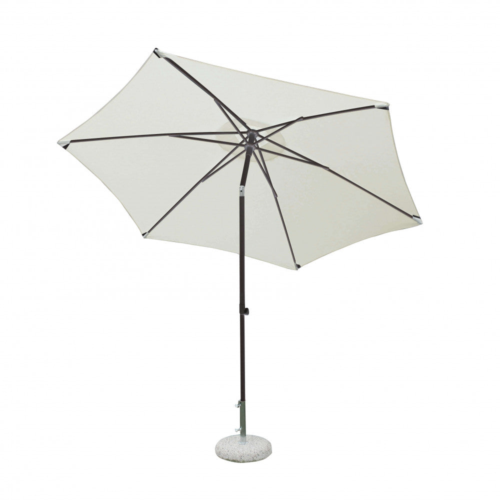 Ombrellone rotondo Nice nero diametro 3 metri con palo centrale in alluminio.