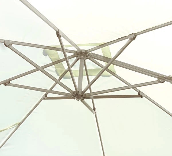 Ombrellone da giardino 300x300 cm in alluminio con telo tortora.