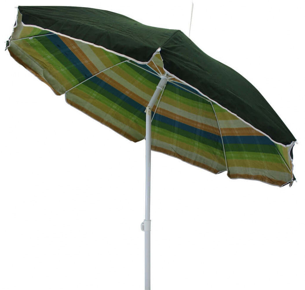 Ombrellone rettangolare 3x2 metri blu con palo centrale in alluminio.