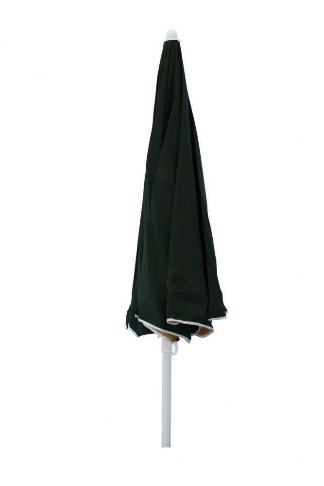 Ombrellone rettangolare 3x2 metri blu con palo centrale in alluminio.