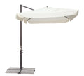 Ombrellone rettangolare 3x2 metri grigio con palo centrale in alluminio.