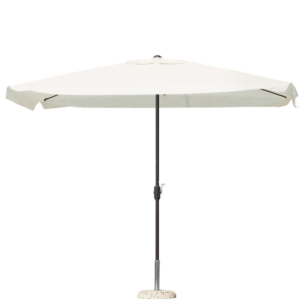 Ombrellone rettangolare 3x2 metri grigio con palo centrale in alluminio