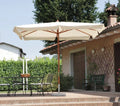 Ombrellone rettangolare 3x2 metri in legno naturale con telo beige