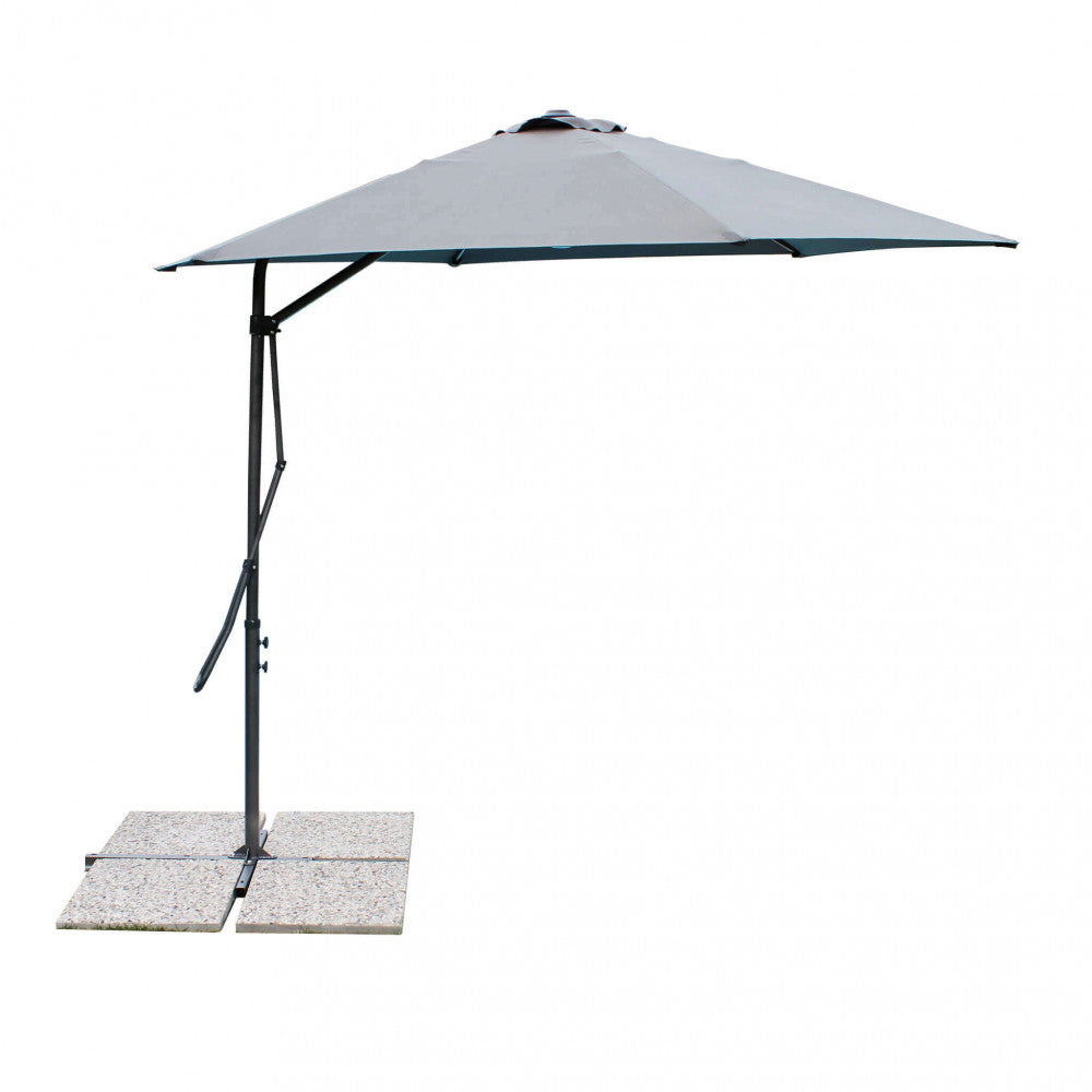Ombrellone Cosma Zenith grigio con base a croce