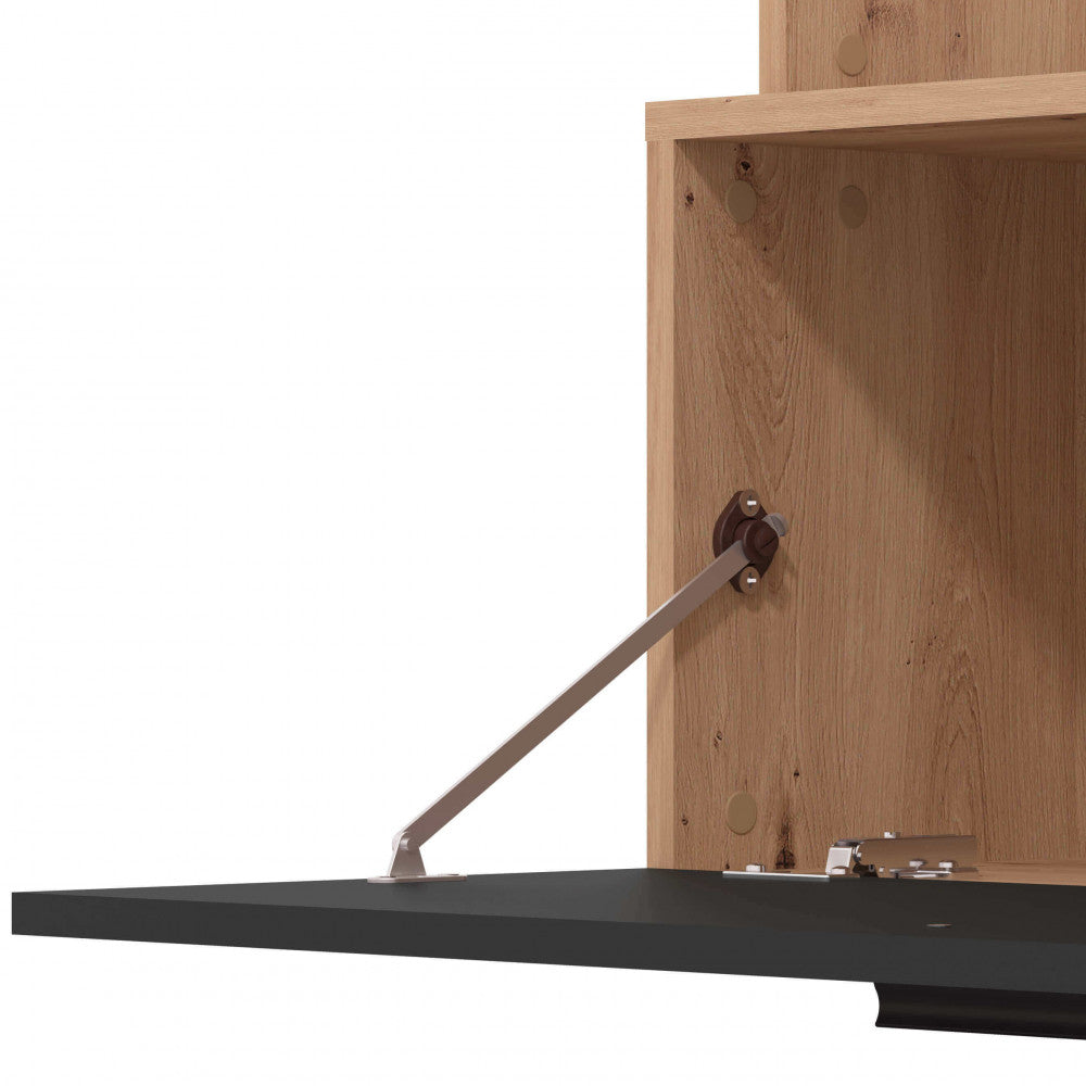 SOGGIORNO BRAGA ROVERE ARTIGIANO E NERO