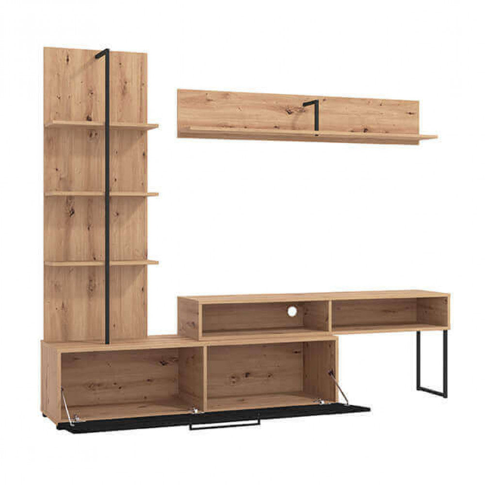 SOGGIORNO EVORA ROVERE ARTIGIANO E CARBON