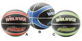 Pallone da basket Cosma nero con inserti colorati