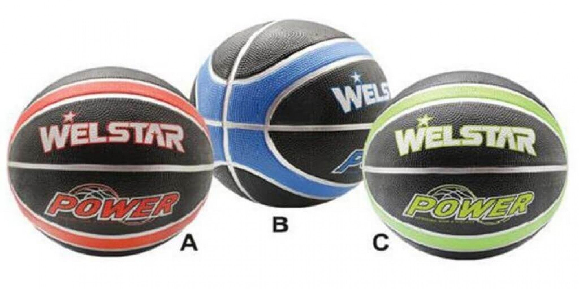 Pallone da basket Cosma nero con inserti colorati