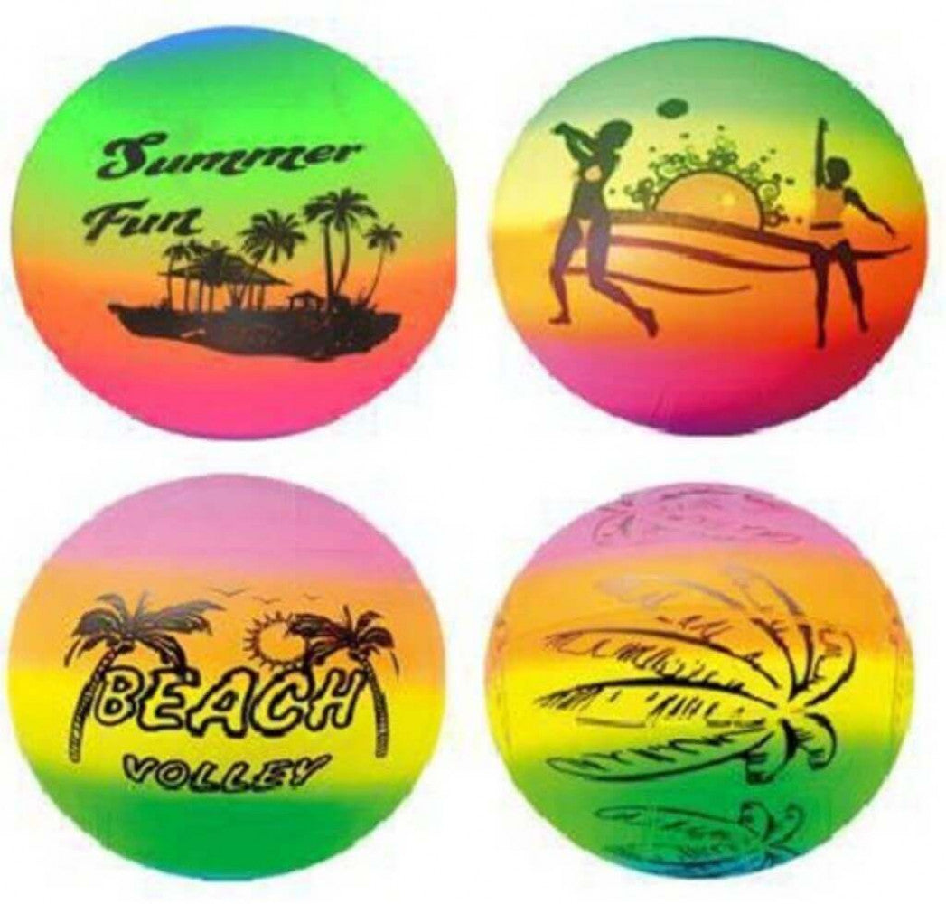 Pallone da beach volley Cosma con sfumature fluo e stampe tropicali nere