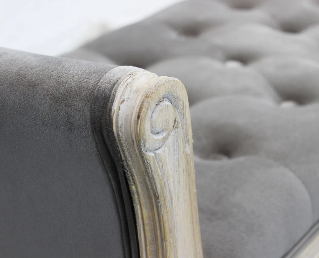 Seduta d'accento Madelyn in velluto color taupe per salotto