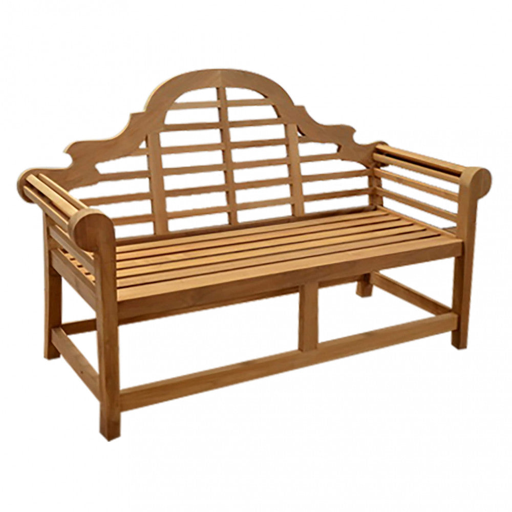 Panca Marlboro 150 in teak indonesiano massiccio classe A, in un ambiente esterno.