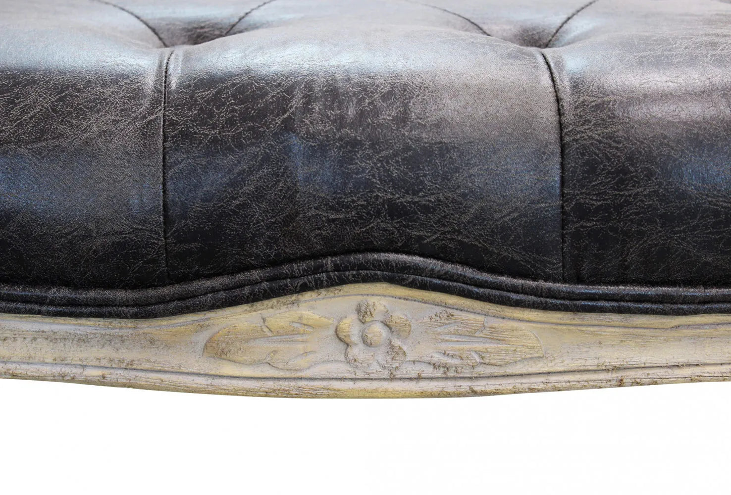 Panca Misty in Ecopelle Vintage Grigio