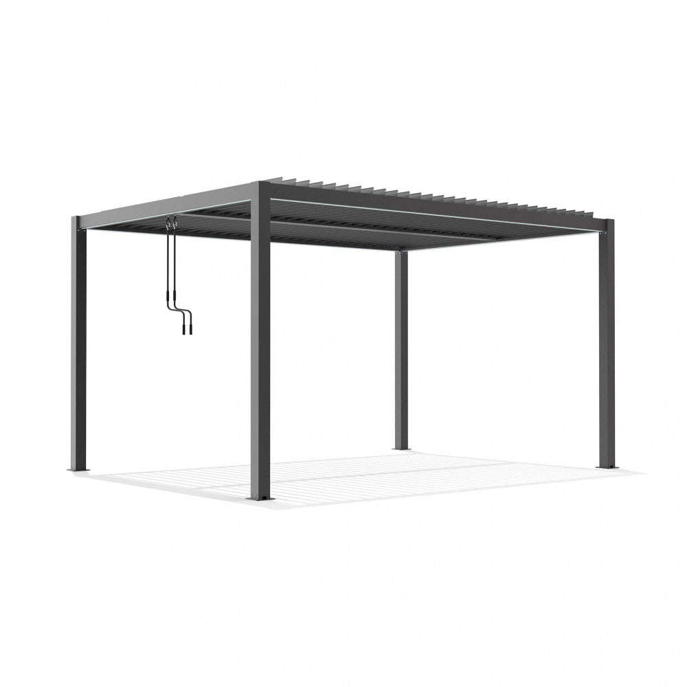 Pergola Bioclimatica 3 x 4 m in Alluminio Grigio Scuro - GA802107-DGRE - foto 9