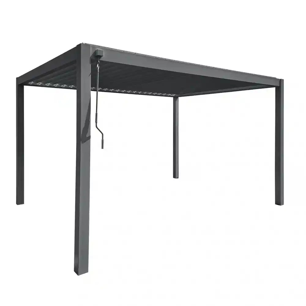 Pergola bioclimatica 3x4 antracite by Albert con doppia lamella orientabile in alluminio