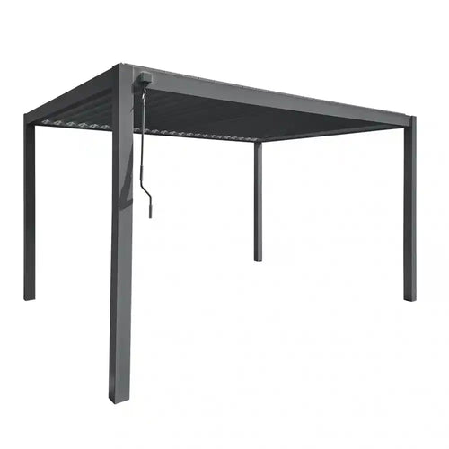 Pergola bioclimatica 3x4 antracite by Albert con doppia lamella orientabile in alluminio