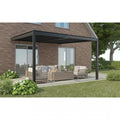 Pergola bioclimatica 4x4 addossata antracite by Albert, struttura in alluminio e lamelle orientabili