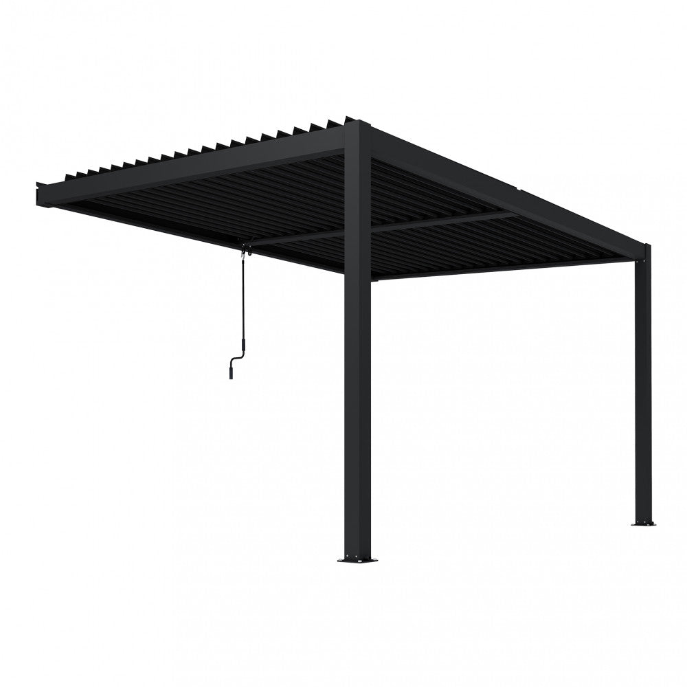 Pergola Bioclimatica Addossata 3 x 2,5 in Alluminio Grigio Scuro - GA802177-DGRE - foto 3