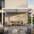Pergola Bioclimatica Addossata 4 x 2,5 in Alluminio Bianco - GA802178-BIAN