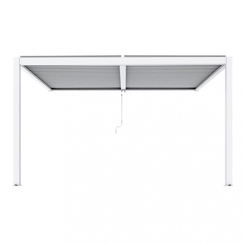 Pergola Bioclimatica Addossata 4 x 2,5 in Alluminio Bianco - GA802178-BIAN - foto 3