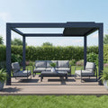 Pergola Bioclimatica Motorizzata 3 x 4 in Alluminio Antracite - GA802194-DGRE