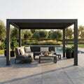 Pergola Bioclimatica Motorizzata 4 x 4 in Alluminio Grigio Scuro - GA802188-DGRE