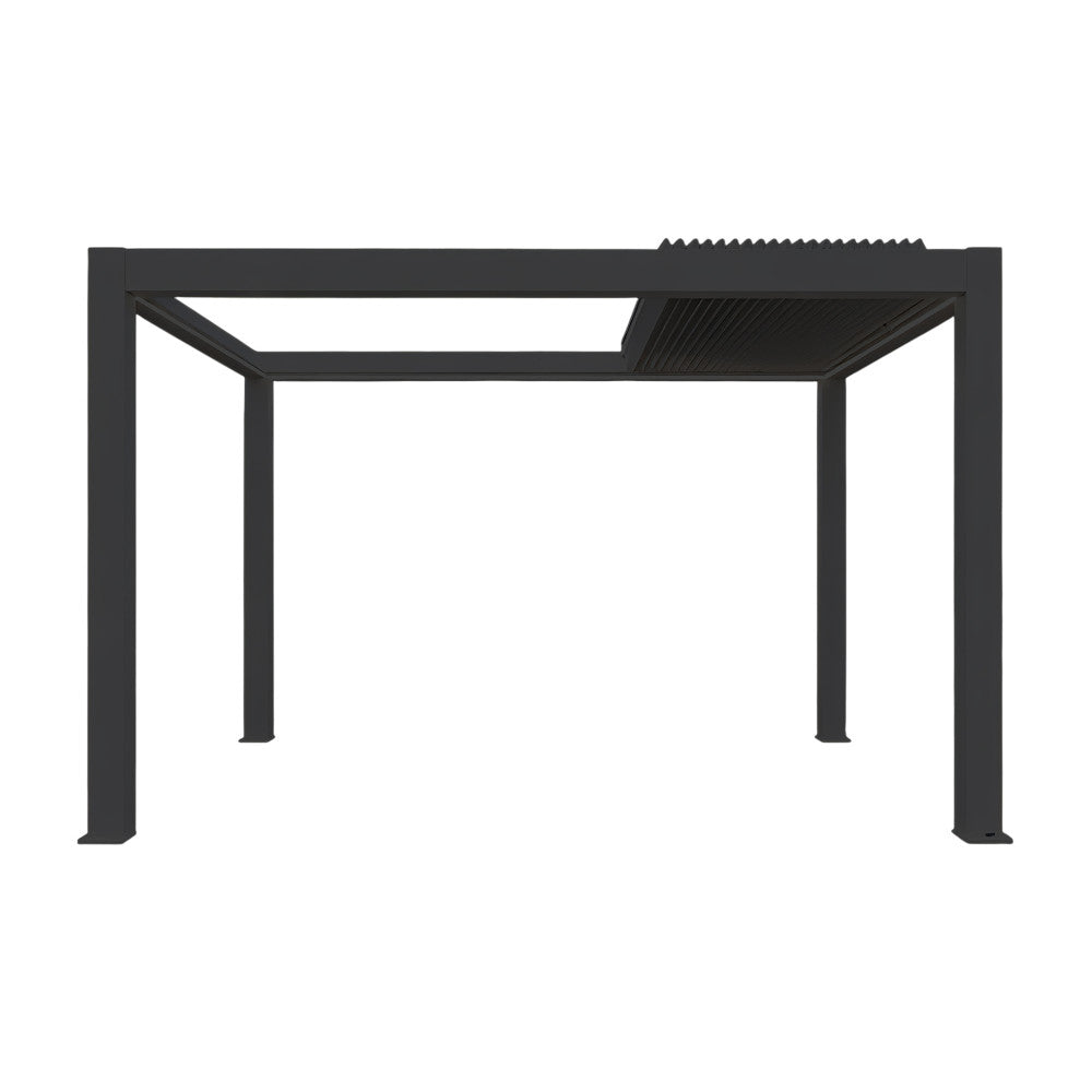 Pergola Bioclimatica Motorizzata 4 x 4 in Alluminio Grigio Scuro - GA802188-DGRE - foto 3