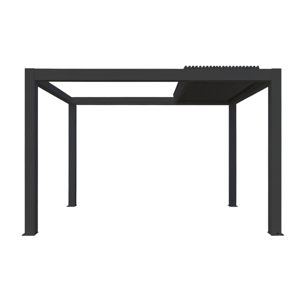 Pergola Bioclimatica Motorizzata 4 x 4 in Alluminio Grigio Scuro - GA802188-DGRE - foto 4