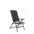 Poltrona Relax 7 posizioni Nera in Alluminio, con tessuto imbottito a nido d'ape, ideale per giardino e terrazzo.