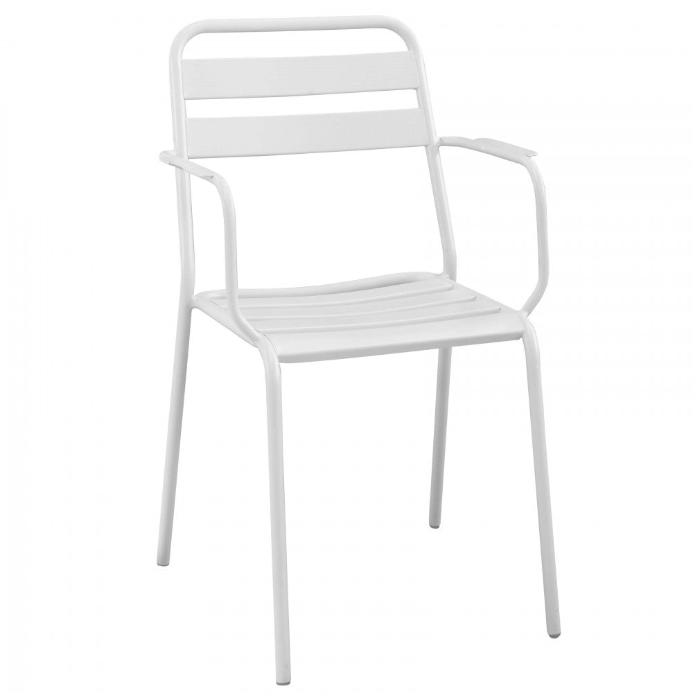 Poltrona Bristol Impilabile in Metallo Bianco - FE802539-BIAN - foto 3