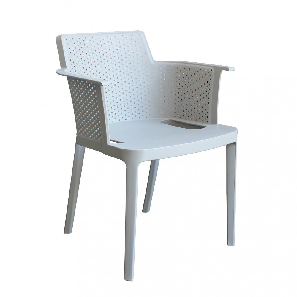 Poltrona Cathy color grigio in polipropilene.