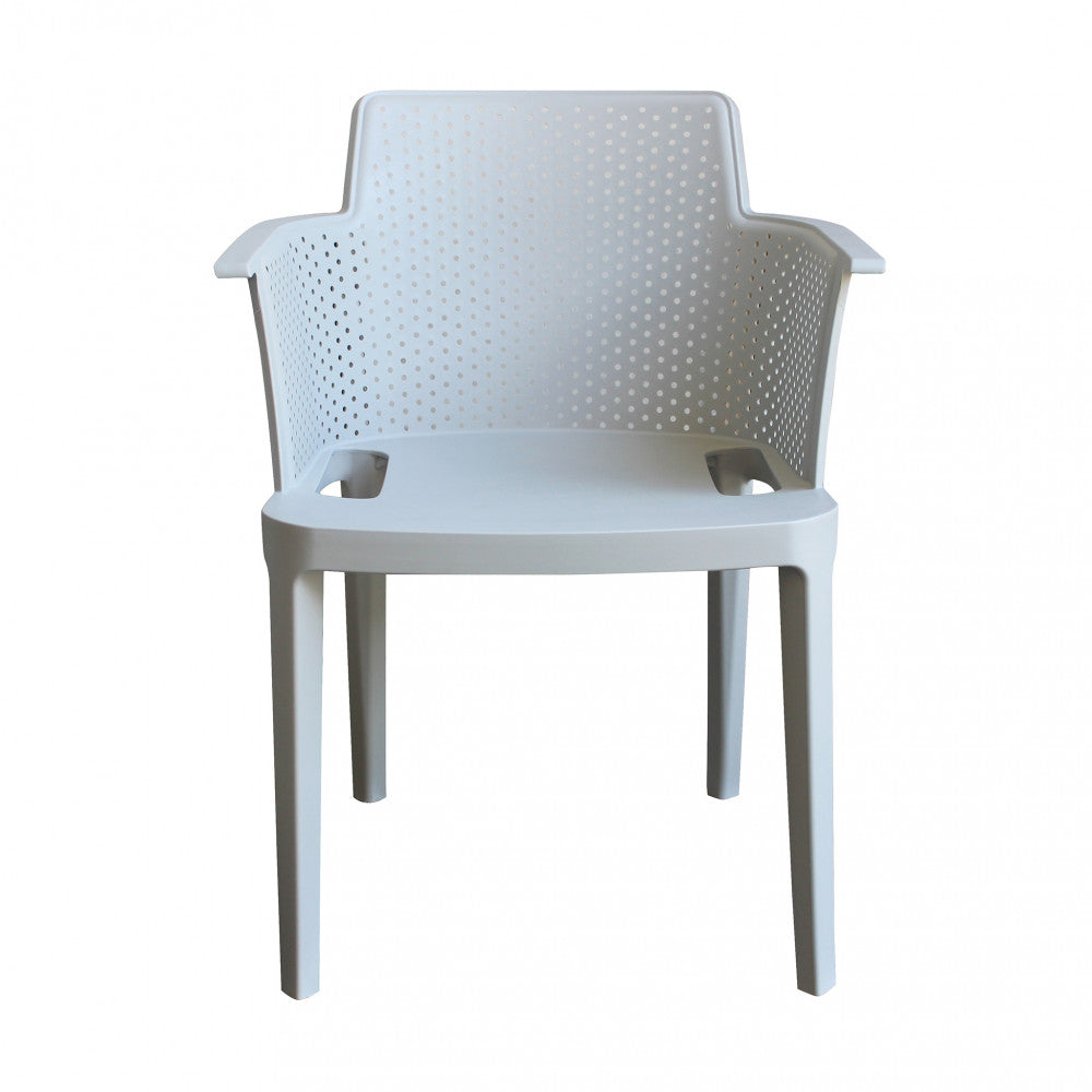 Poltrona Cathy color grigio in polipropilene.