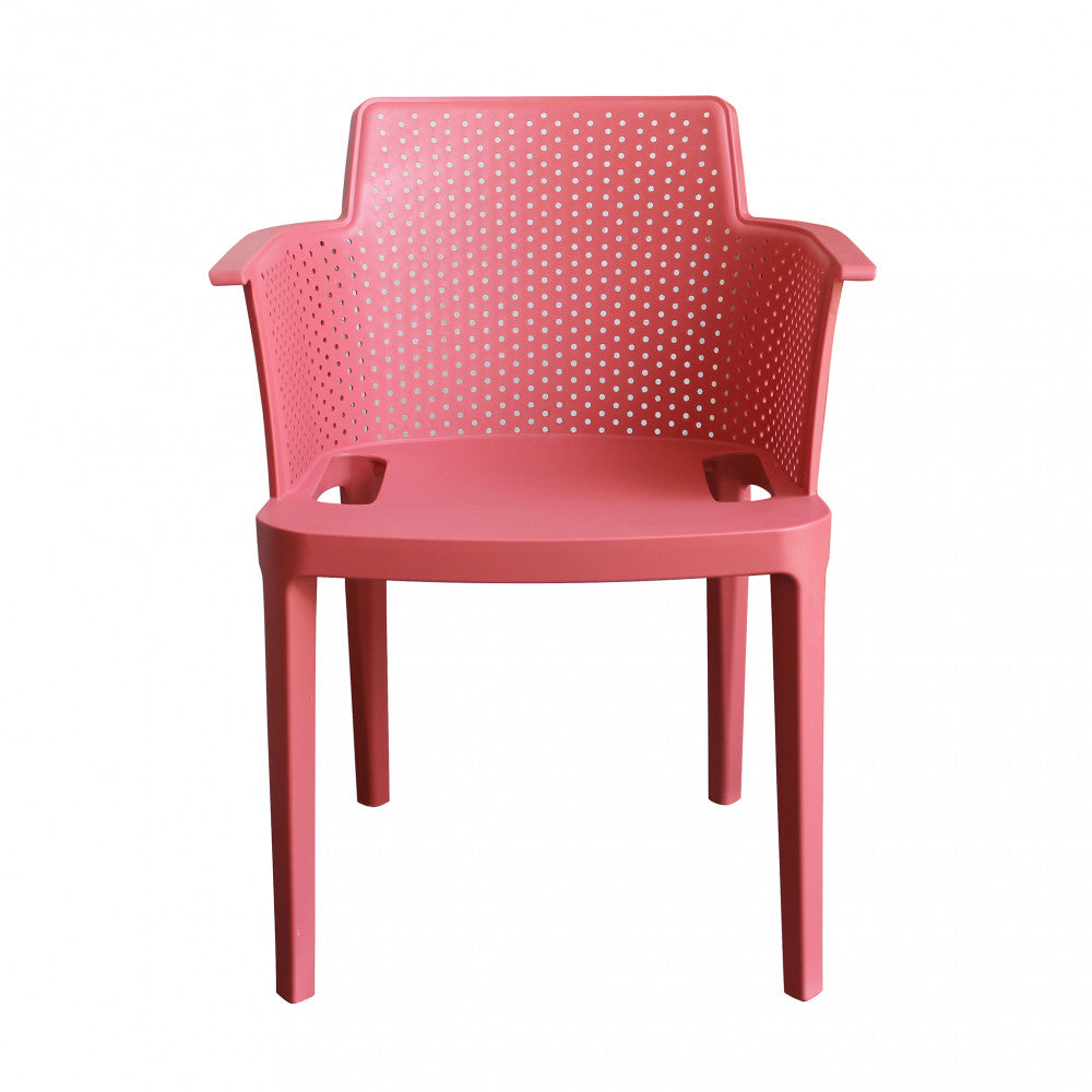 Poltrona Cathy color rosso in polipropilene.