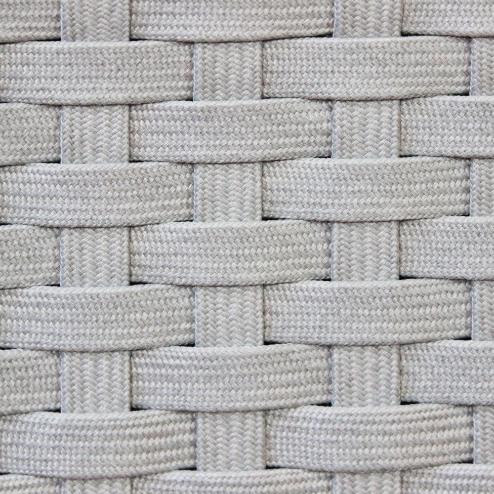 Texture ravvicinata del tessuto premium in Olefin grigio chiaro resistente agli agenti atmosferici.