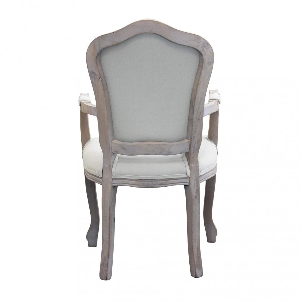 Poltrona in Tessuto Chiaro Charlene: L'Eleganza Luminosa per la Tua Casa vista dal retro