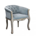 Poltrona Coreen in velluto grigio scuro con braccioli e struttura in legno 61cm