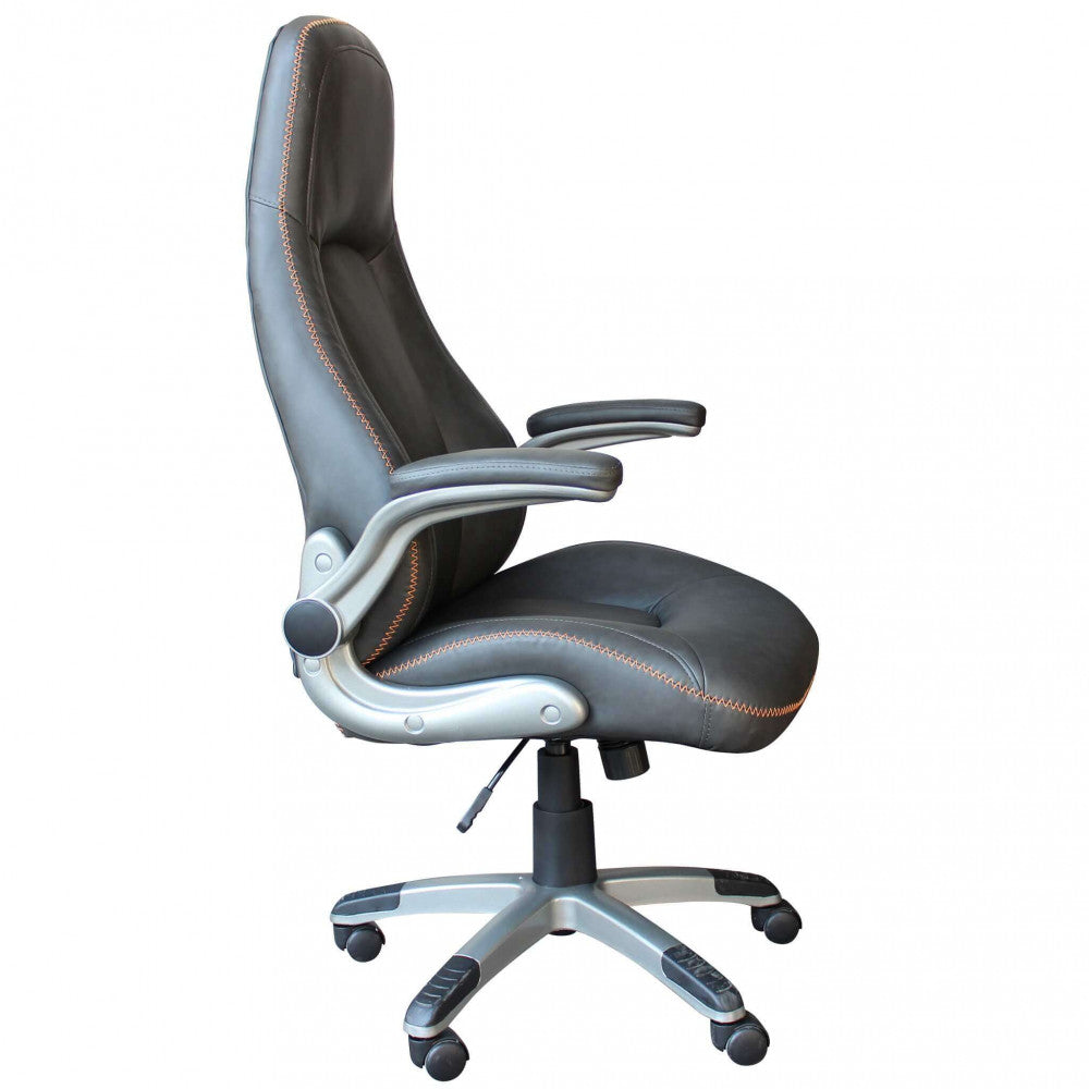 Profilo laterale della poltrona ergonomica HALO, che evidenzia la curvatura dello schienale.