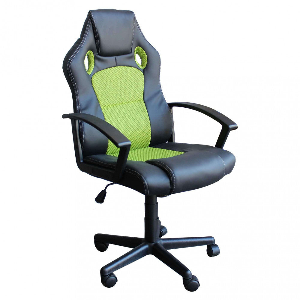 Poltrona da gaming Uncharted isolata su sfondo bianco, che mostra il design ergonomico e i braccioli curvi.