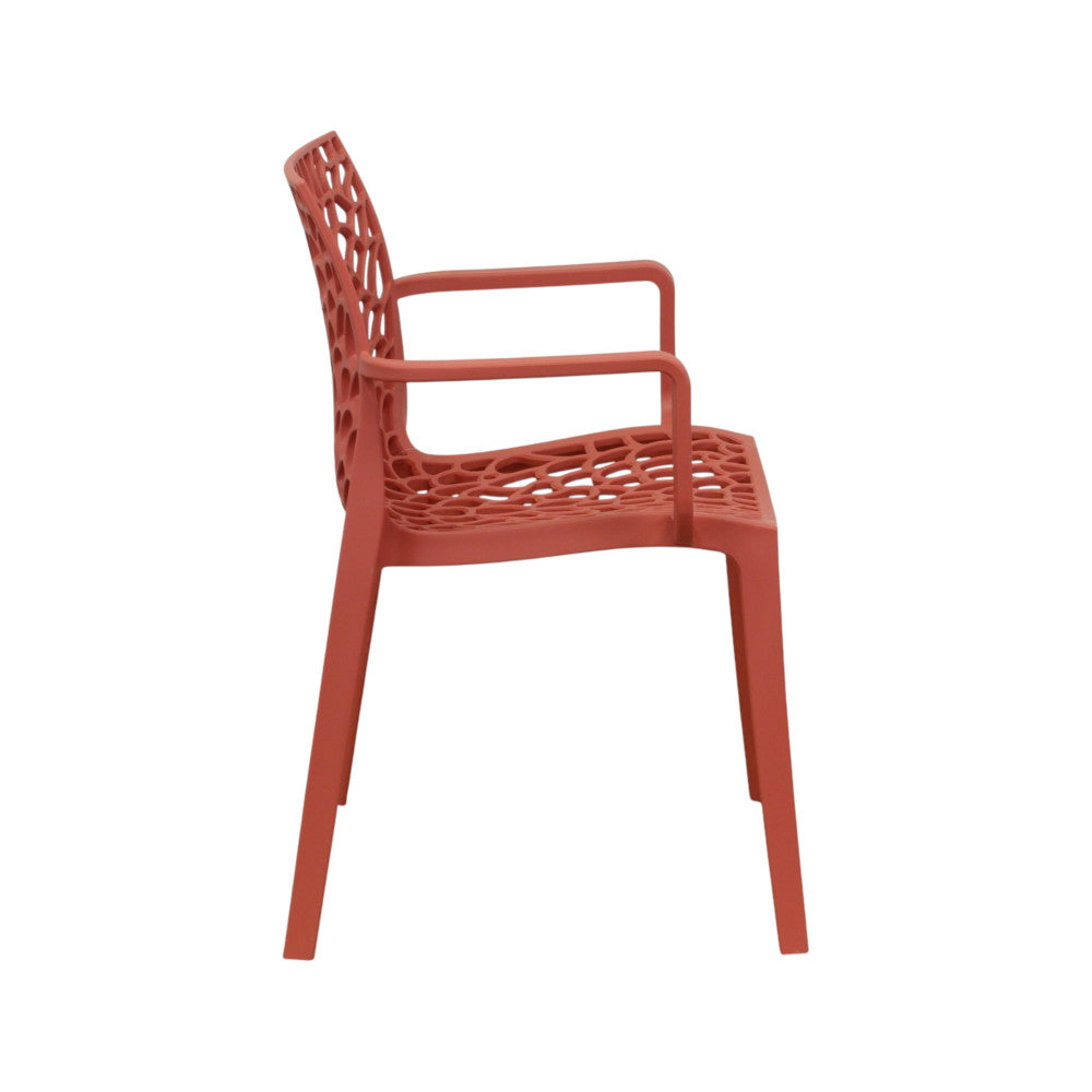 Poltrona Darlene Impilabile in Polipropilene Rosso - HF807364-RED - foto 3