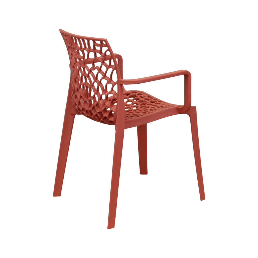 Poltrona Darlene Impilabile in Polipropilene Rosso - HF807364-RED - foto 4
