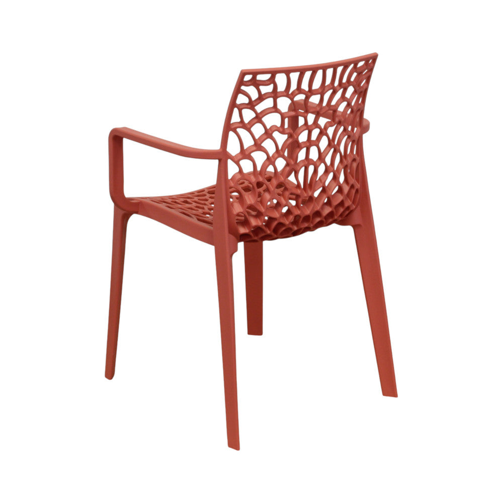Poltrona Darlene Impilabile in Polipropilene Rosso - HF807364-RED - foto 6